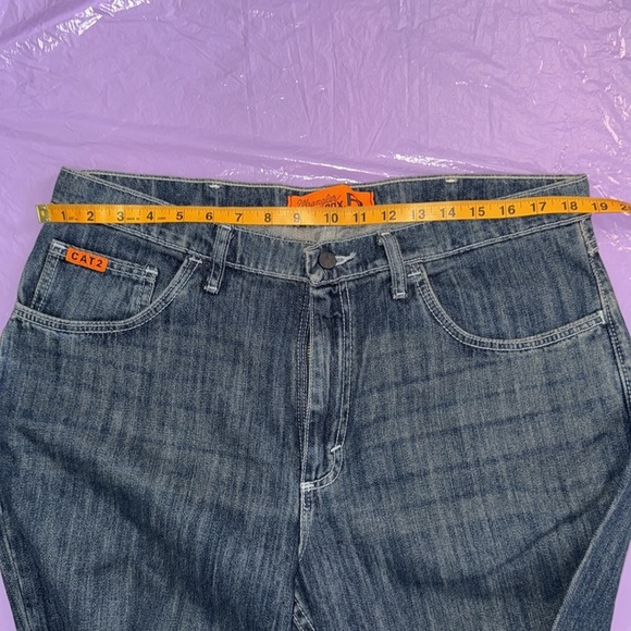 WRANGLER 20X FR Blue Denim Jeans with Orange Label. - Picture 3 of 8